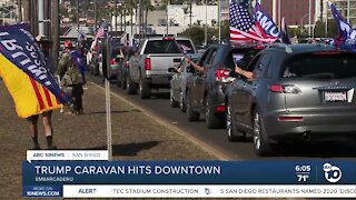 Trump caravan hits downtown San Diego