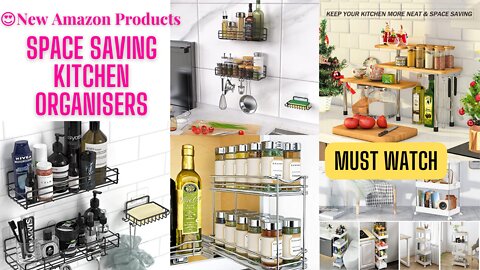 😍New Amazon Products With Links | Space Saving Kitchen Organisers Racks ,Pantry | Must watch