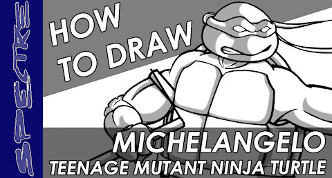 How to Draw Teenage Mutant Ninja Turtle - Michelangleo