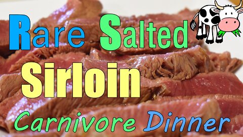 Pure Carnivore Diet!! Rare Salted Top Sirloin Dinner