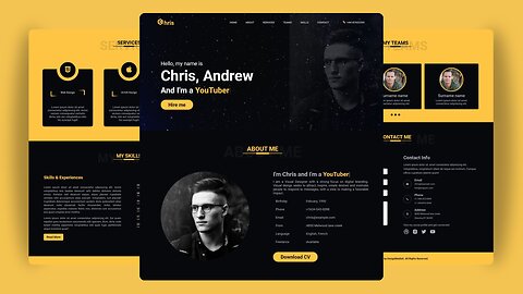 Portfolio Website Design: HTML, CSS & JS