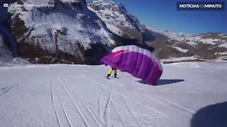 "Speeriding": parapente e esqui em um único esporte alucinante