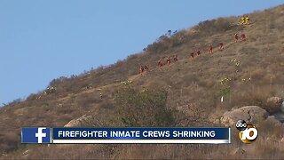 Inmate fire crew numbers down in California