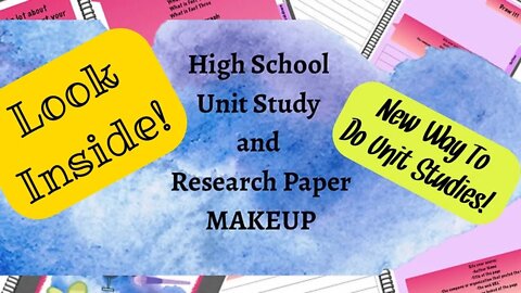 High school unit study and research paper -Makeup! -Digital Unit Study