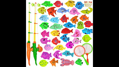 Read User Comments: Sponsored Ad - Kiditos Magnetic Fishing Toys Game Set with 4 Bathtub Tub T...