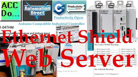 Productivity Open P1AM Arduino Ethernet Shield Web Server