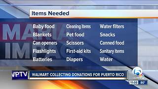 Walmart collecting donations for Puerto Rico