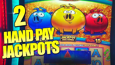 PERSISTENCE PAYS OFF! 2 HAND PAY JACKPOTS on Rich Little Piggies!