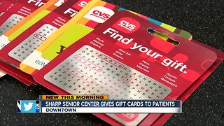 Sharp Senior Center giving gift cards to patients