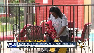 Spring Valley family left with nothing after apartment fire