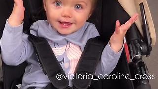 Baby delivers precious reaction to mom's compliments