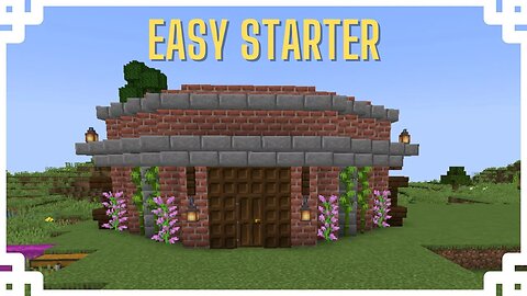 How To Build A Brick And Stone Survival Starter House | Minecraft Tutorial