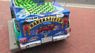 Truck sculptures decorate downtown