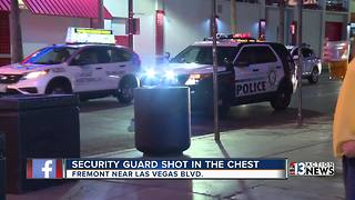 Security guard shot multiple times in Downtown Las Vegas