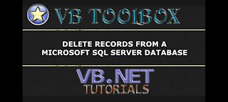 VB.NET - DELETE Records From A SQL Server Database