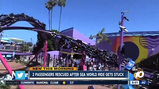 2 passengers freed after SeaWorld ride gets stuck