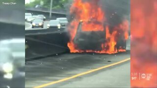 Man injured in Kia rental car fire remains in burn unit