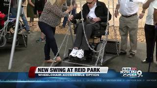 New handicap-accessible swing installed at Reid Park