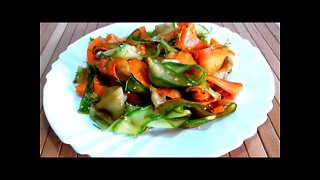 Japanese cucumber and carrot salad.