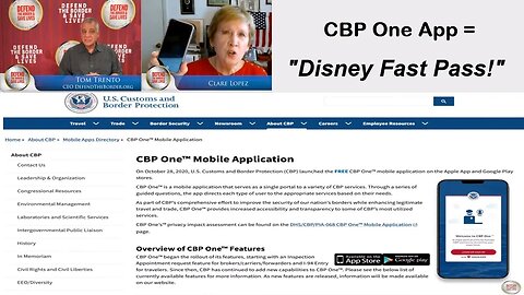 Tom Trento with Clare Lopez Biden’s Border Cell Phone Scam Busted! It’s a “Disney Fast Pass!”