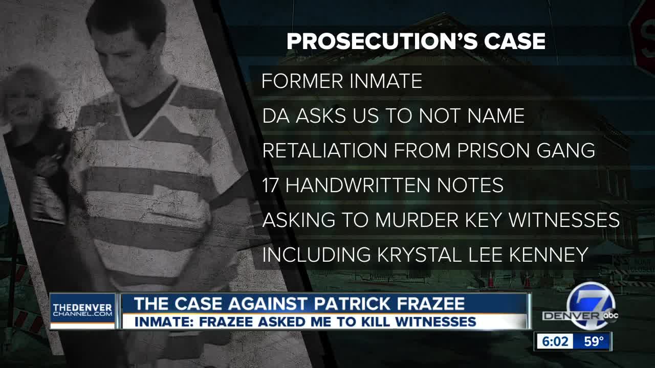 Patrick Frazee murder trial: Ex-inmate says Frazee asked him to kill witnesses, including Kenney