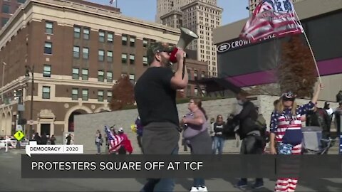 Dozens of Trump supporters protest outside TCF Center Friday, claiming election was 'stolen'