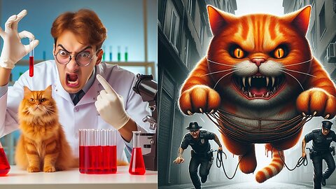 Cat Scientific Experiment Gone Wrong || Kidz Maze Cartoon || #cat || #aicat7 | #trending | #carta
