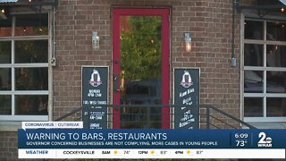 Warning to bars, restaurants