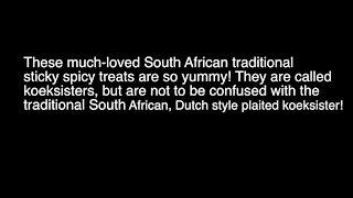 SOUTH AFRICA - Cape Town - Africa Day - Cape Malay Koeksisters (Video) (mNk)