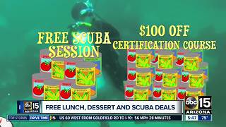 Lunch, dessert and scuba deals