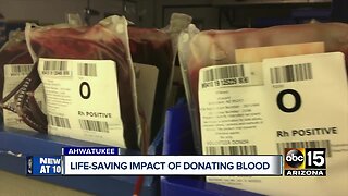 Valley toddler relying on blood donations to survive also gives back