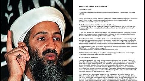 Bin Laden-Kirje Amerikalle-Letter to the American People