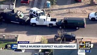 Triple murder suspect in Phoenix shot himself