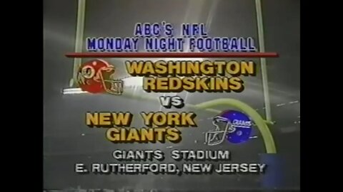 1986-10-27 Washington Redskins vs New York Giants