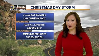 Warm temps on Christmas Eve but a cooler Christmas Day