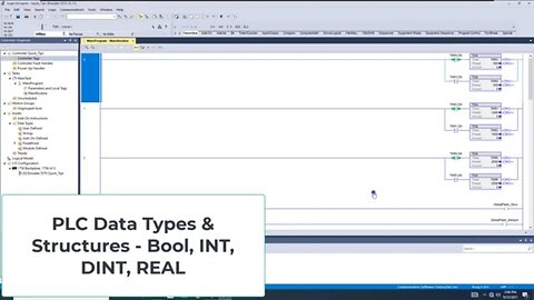 PLC Data Types and Structures - Allen Bradley PLC RSLogix 5000 Basics -BOOL, INT, DINT, REAL