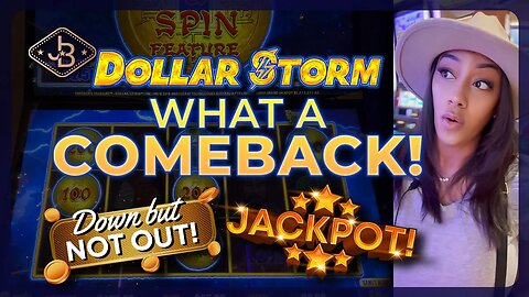 Amazing Comeback on Dollar Storm Slot Machine ⚡️ Hollywood Hard Rock