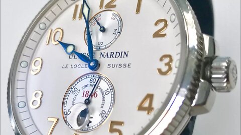 Ulysse Nardin Marine Chronometer White and Blue Watch Review 263-66