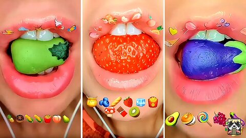 Asmr 4 MINUTES DELICIOUS EMOJI FOOD CHALLENGE MASHUP FOR SLEEP RELAXING , eating sounds - 2023 - 3