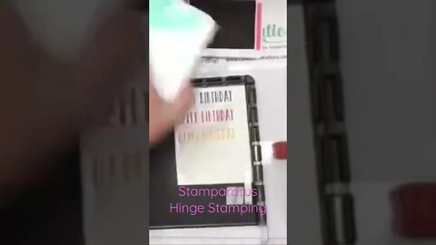 Have you tried hinge stamping with the Stampin’ Up! Stamparatus? Visit my YouTube channel for more.