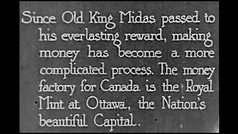 How coins were made in Canada 1920