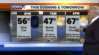 Chilly Wednesday night with lows in the 40s