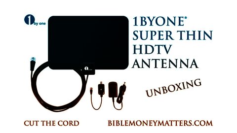 Unboxing of 1byone® Super Thin HDTV Antenna With 50 Mile Range & Signal Amplifier