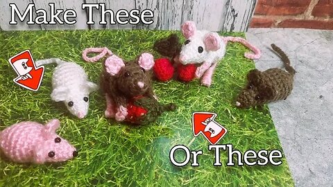 Amigurumi Mouse (Life like) and/or Crochet Mouse Toys for Cats