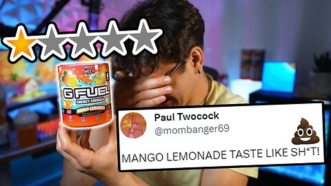 "Mango Lemonade Taste Like SH*T" - Reading Bad Reviews Of My GFUEL Flavor