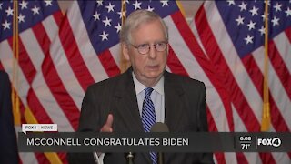 McConnell congratulates Biden