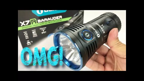 INSANE 12,000 Lumens Olight X7R Marauder CREE HXP LED Flashlight Review