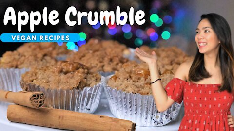 Vegan Apple Crumble Muffins