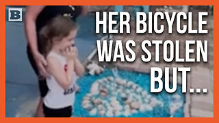 Girl Who Had Bike Stolen Receives a New One from Police Officers