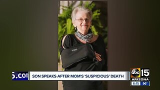 Son speaks out after mom's 'suspicious' death